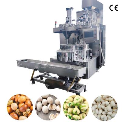 Giá tốt. Máy Phủ Hạt Thương Mại Tự Động 500-1000kg/h Hệ Thống PLC Thiết Bị Chế Biến Đồ Ăn Vặt Phủ Hạt Trực tuyến